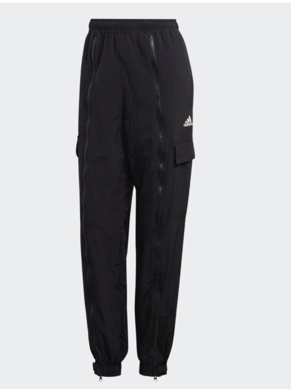 adidas Black Cargo Jogger Pants with Logo